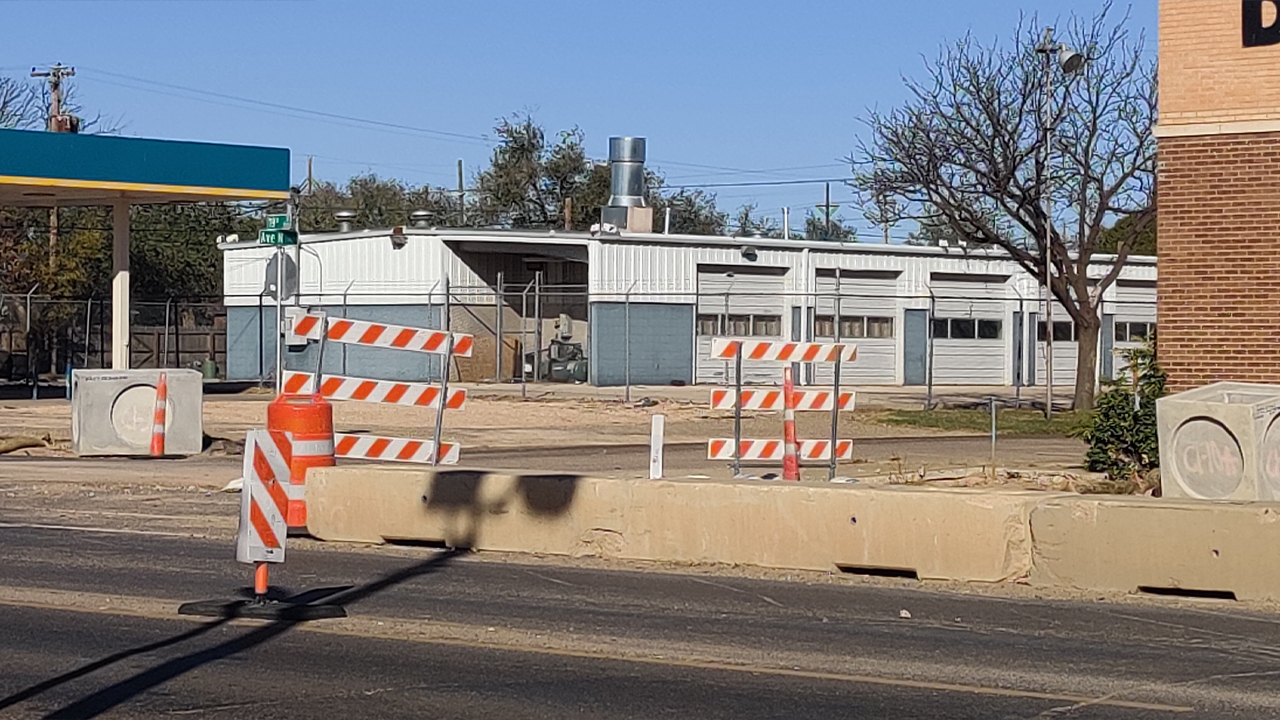 19th Street construction in Lubbock, Texas