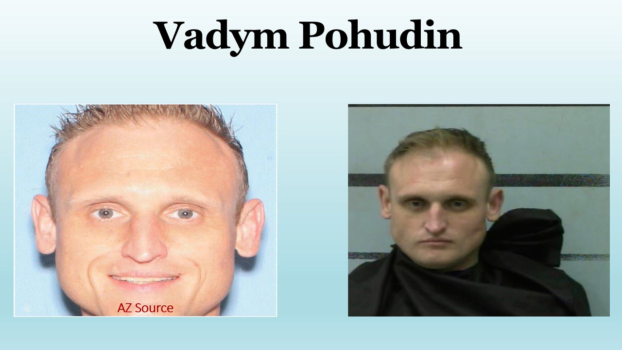 Fentanyl problem in Lubbock, Texas. Vadym Pohudin booking photo