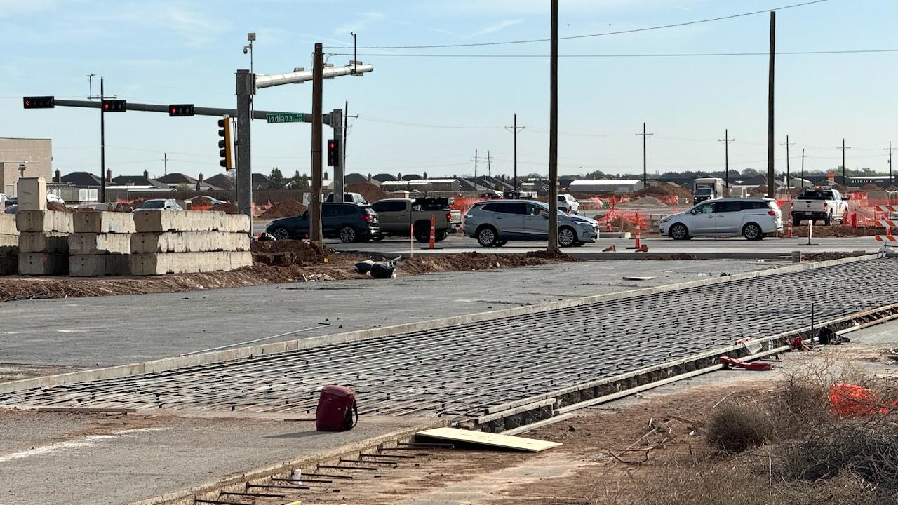 Loop 88 construction site in Lubbock, Texas.