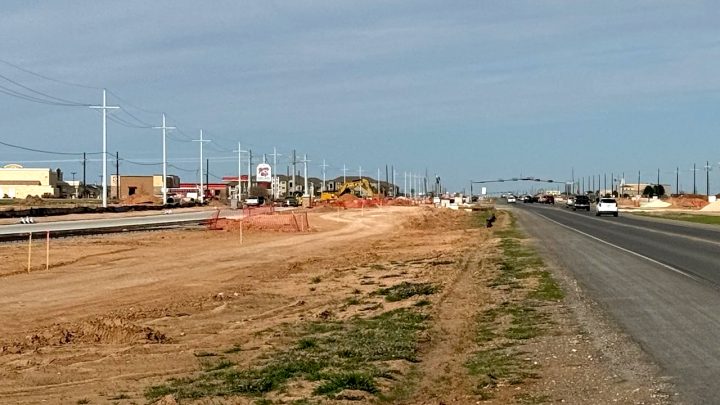 Loop 88 construction site in Lubbock, Texas.