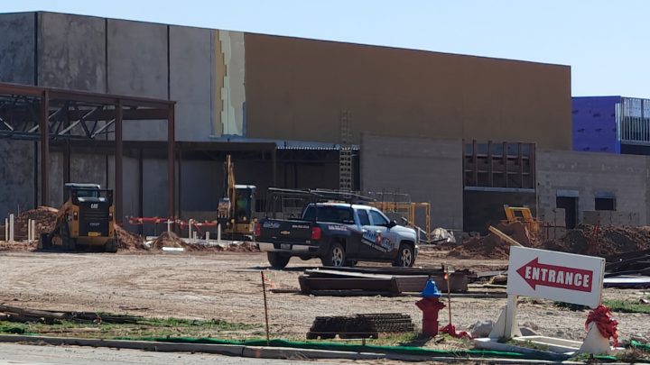 Frenship Memorial High School under construction in Lubbock, Texas