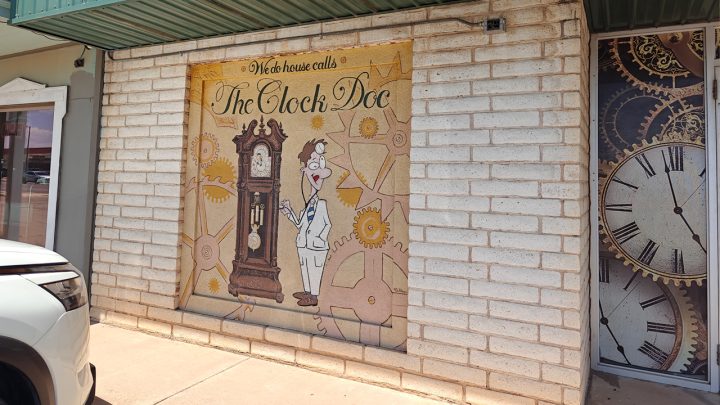 The Clock Doc shop, 3534 34th Street in Lubbock, Texas