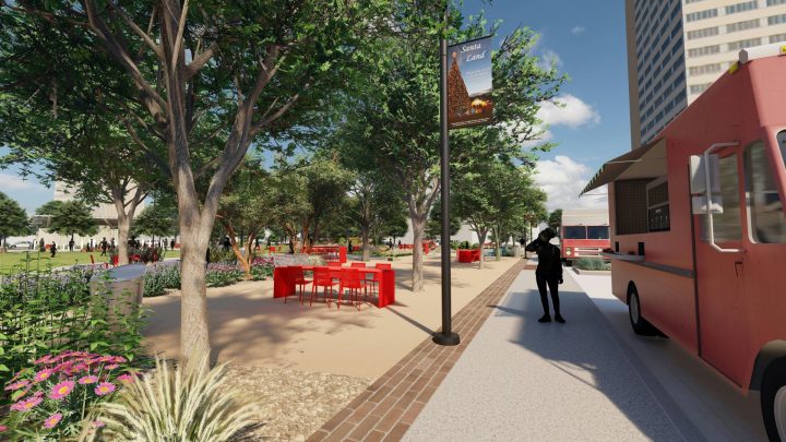 Downtown Lubbock Park, artist rendering