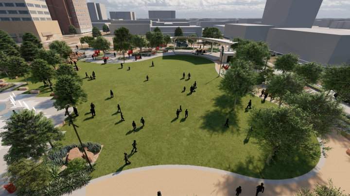 Downtown Lubbock Park, artist rendering