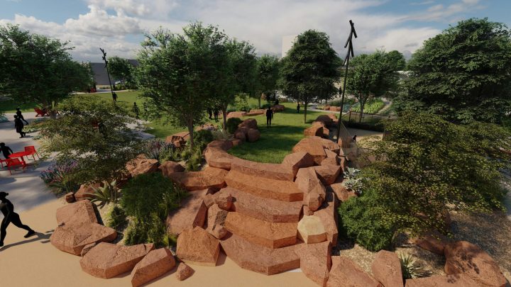 Downtown Lubbock Park, artist rendering