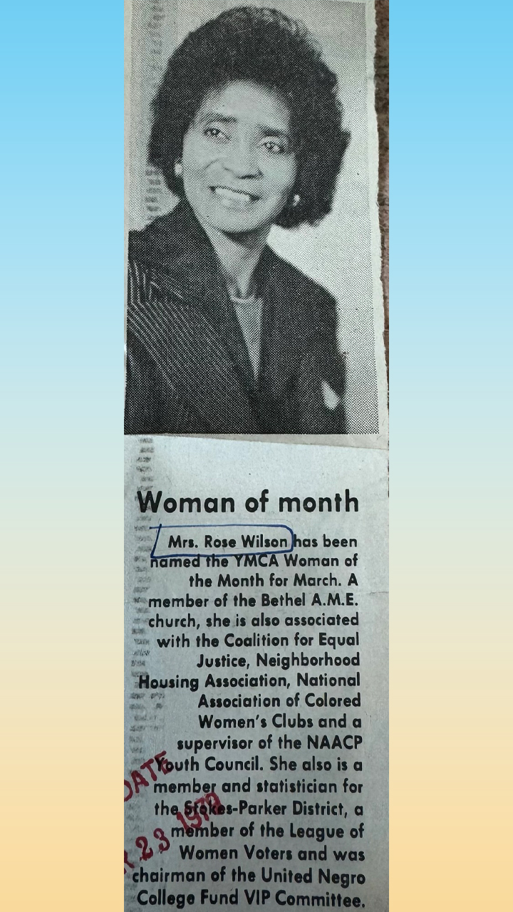 Rose Wilson, woman of the month