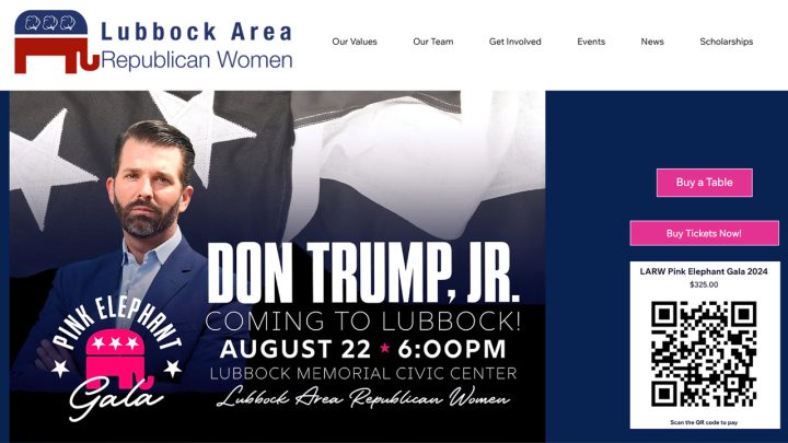 Donald Trump Jr. event in Lubbock, Texas