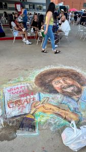 Chalk art at FFAT First Friday Art Trail in Lubbock, Texas