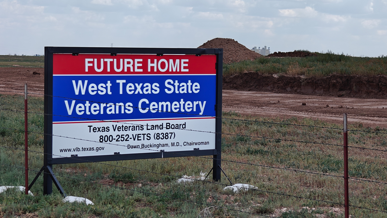 West Texas State Veterans Cemetery construction in Lubbock