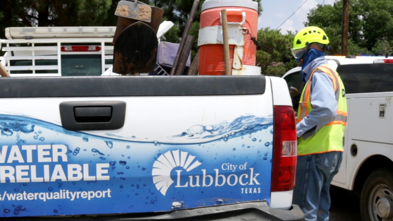 city worker in Lubbock, Texas