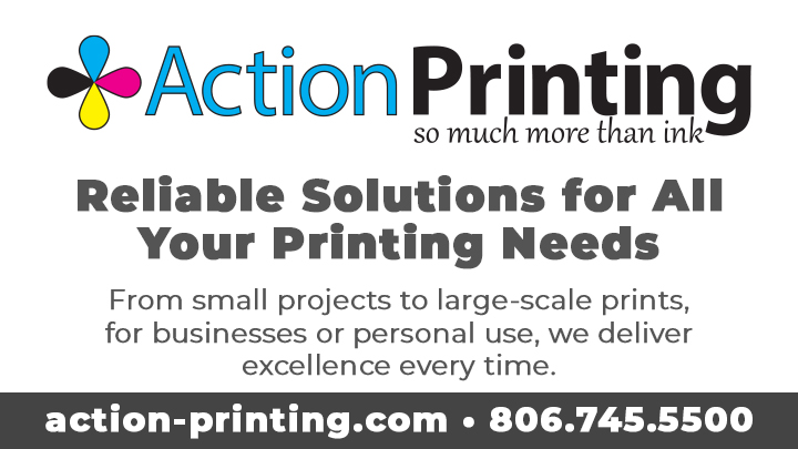 Action Printing Lubbock Lights ad